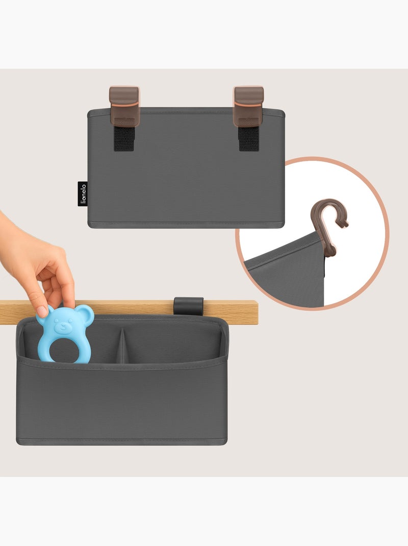 Organizador colgante para cuna con bolsillo lateral LIONELO - Almacenamiento de pañales - Cesta Gris - Kiabi