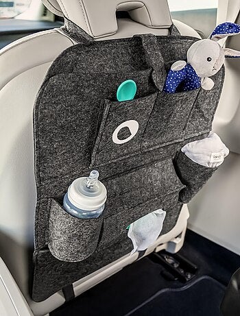 Organizador de asiento de coche 2 en 1 - LIONELO - 7 bolsillos de diferentes tamaños