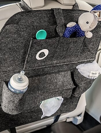 Organizador de asiento de coche 2 en 1 - LIONELO - 7 bolsillos de diferentes tamaños