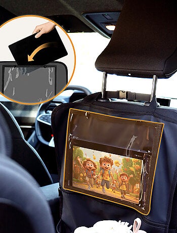 Organizador de asiento de coche 2 en 1 LIONELO - Bolsillo transparente - 5 bolsillos de diferentes t