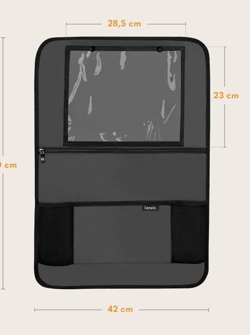 Organizador de asiento de coche 2 en 1 LIONELO - Bolsillo transparente - 5 bolsillos de diferentes t - Kiabi