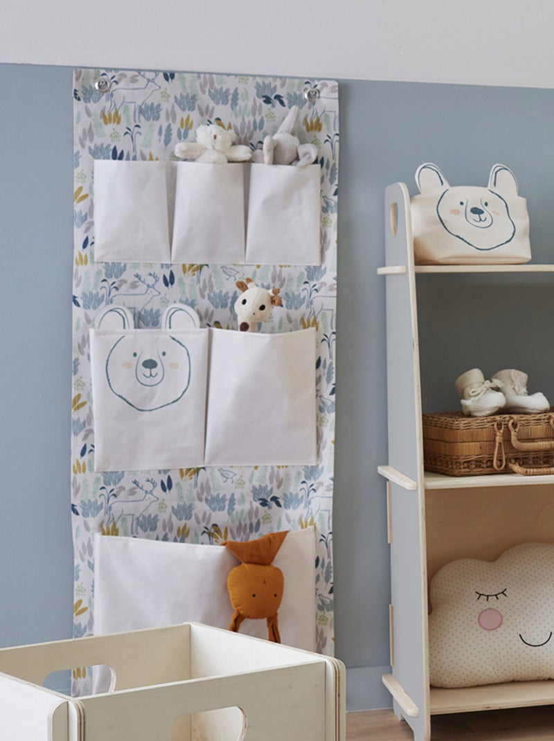 Organizador de pared de tela blanco/azul - Kiabi