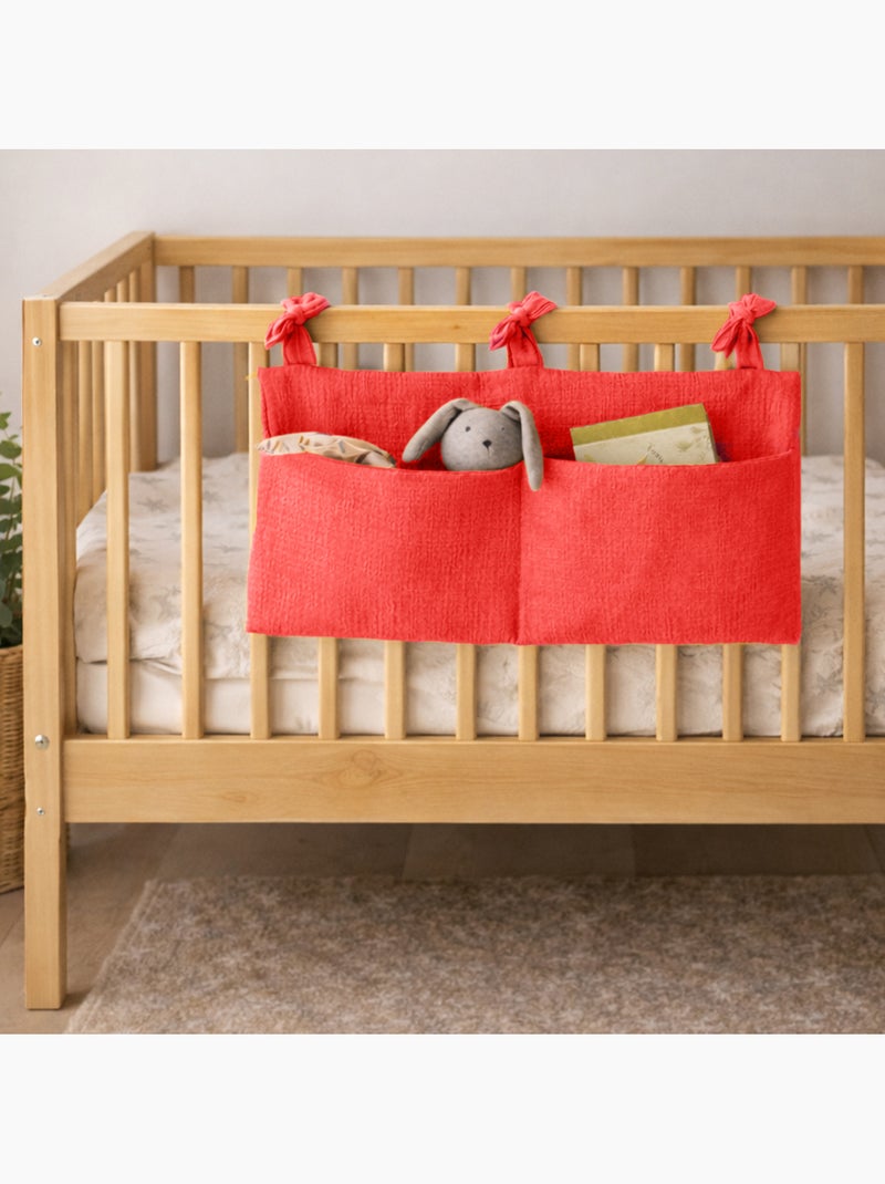 Organizador de peluches en algodón orgánico Fresa Rojo - Kiabi