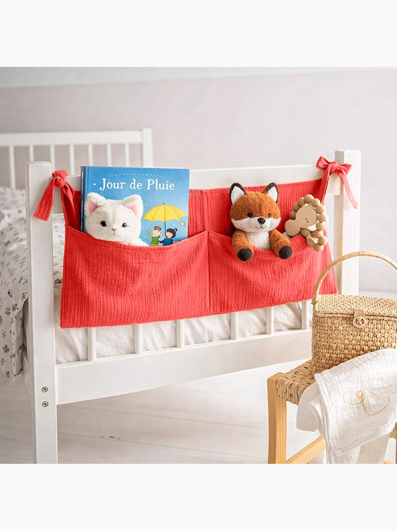 Organizador de peluches en algodón orgánico Fresa Rojo - Kiabi