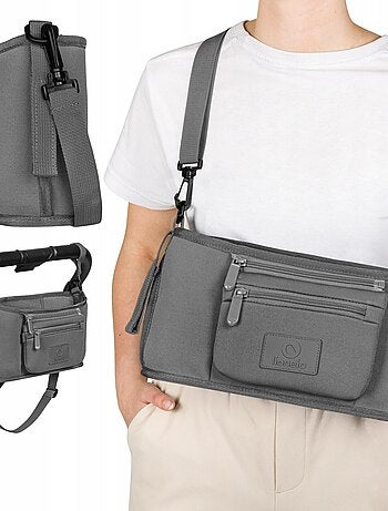 Organizador para cochecito - LIONELO Cubo Pequeño - 35x18x9 cm - Espacioso - Material fácil de limpi