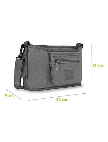 Organizador para cochecito - LIONELO Cubo Pequeño - 35x18x9 cm - Espacioso - Material fácil de limpi