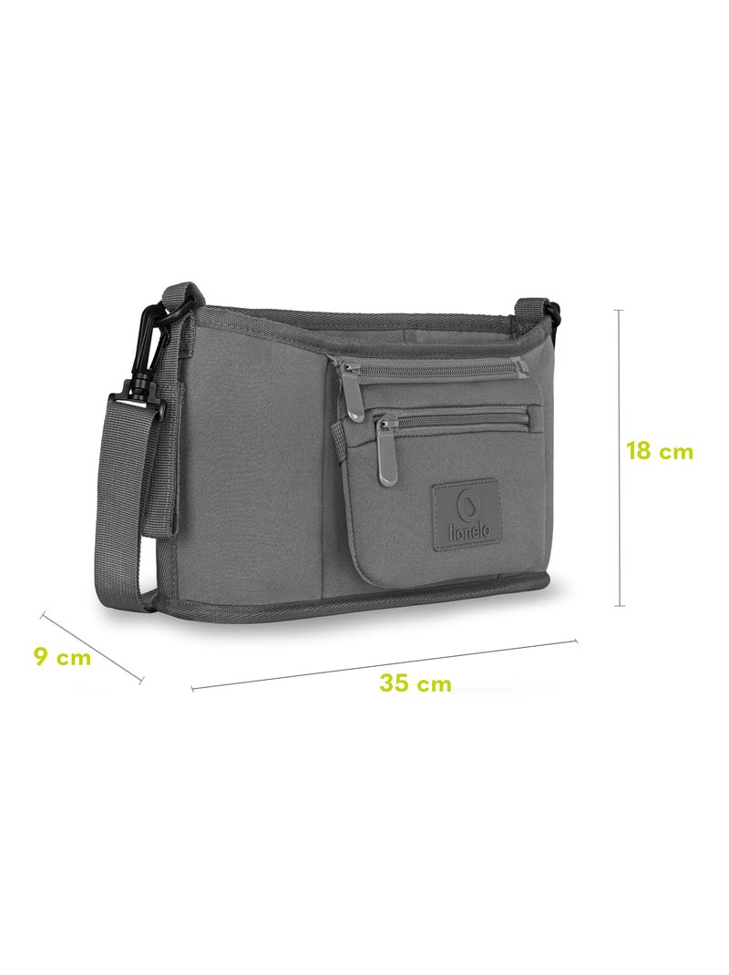 Organizador para cochecito - LIONELO Cubo Pequeño - 35x18x9 cm - Espacioso - Material fácil de limpi Gris - Kiabi
