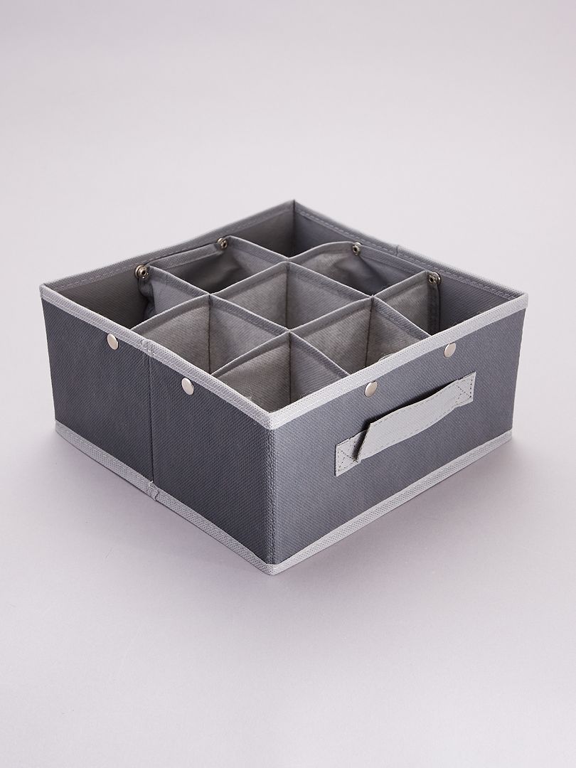 Organizador plegable de 9 compartimentos gris antracita/gris - Kiabi