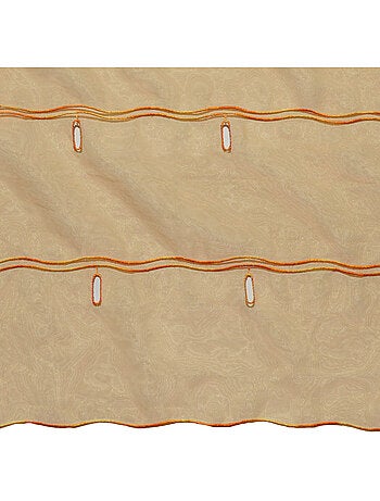 Organza lisa ajustable con ojales bordados