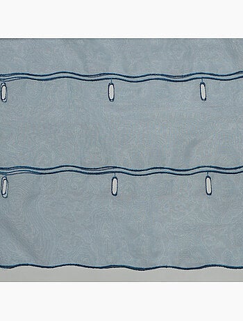 Organza lisa ajustable con ojales bordados