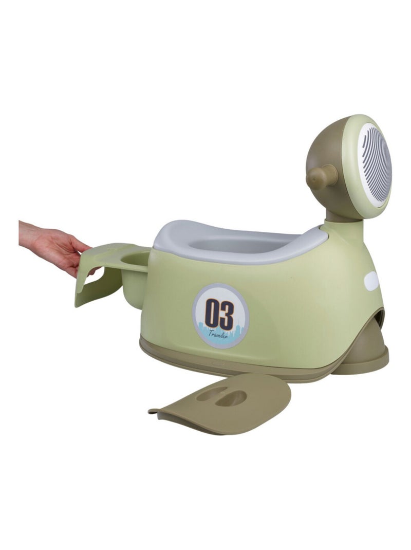 Orinal de aprendizaje Thermobaby Scooter con taza extraíble Verde - Kiabi