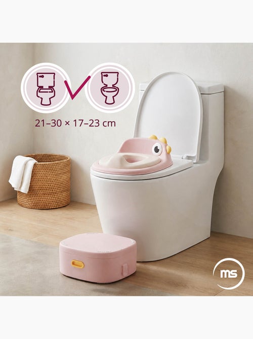 Orinal evolutivo 3 en 1 reductor wc taburete pollito rosa moby-system - Kiabi Orinal evolutivo 3 en 1 reductor wc taburete pollito rosa moby-system - Kiabi