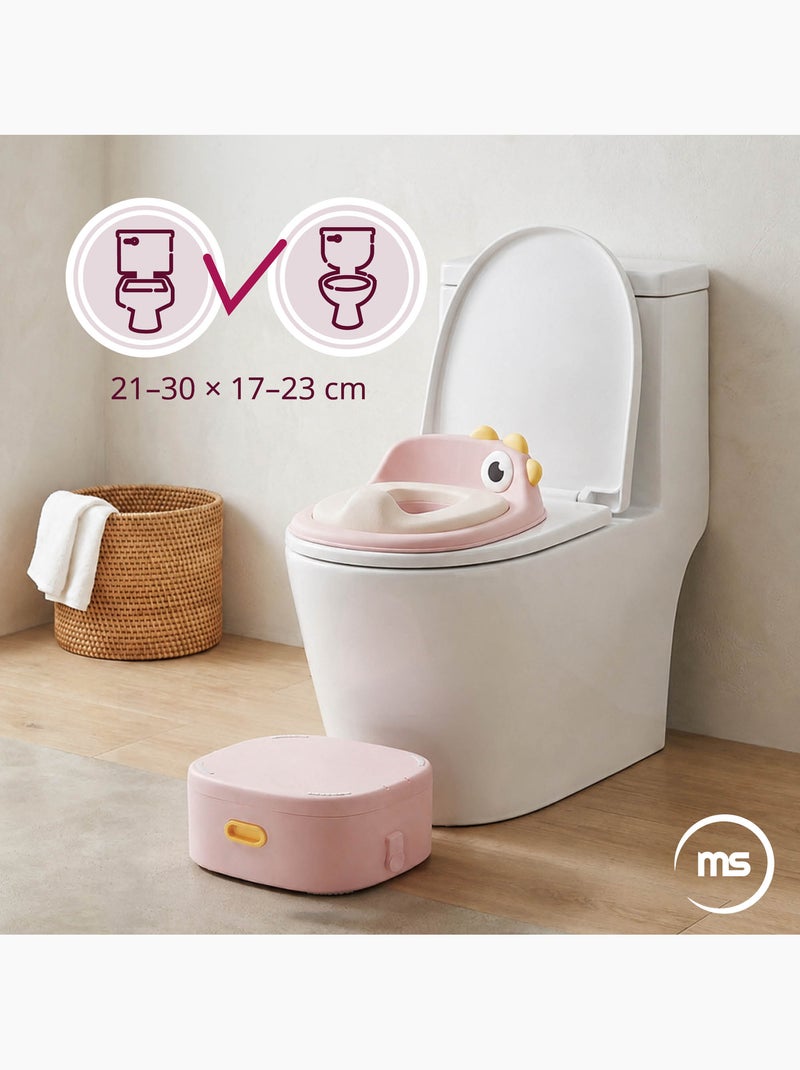 Orinal evolutivo 3 en 1 reductor wc taburete pollito rosa moby-system Rosa - Kiabi