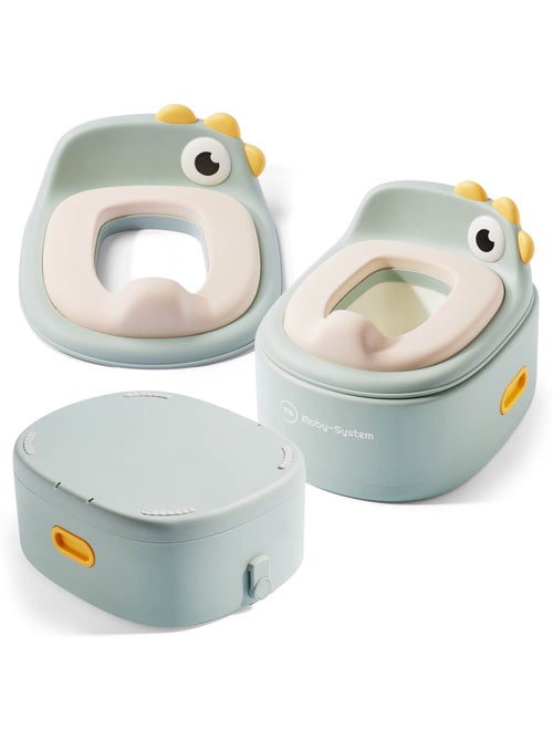 Orinal evolutivo 3 en 1 reductor wc taburete pollito salvia moby-system - Kiabi Orinal evolutivo 3 en 1 reductor wc taburete pollito salvia moby-system - Kiabi