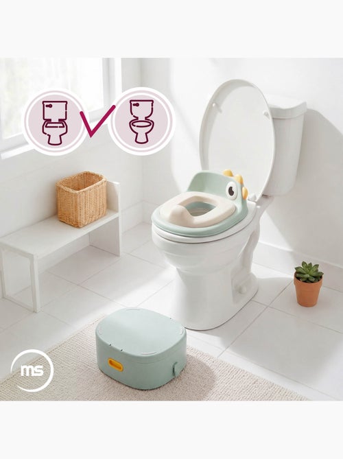 Orinal evolutivo 3 en 1 reductor wc taburete pollito salvia moby-system - Kiabi Orinal evolutivo 3 en 1 reductor wc taburete pollito salvia moby-system - Kiabi