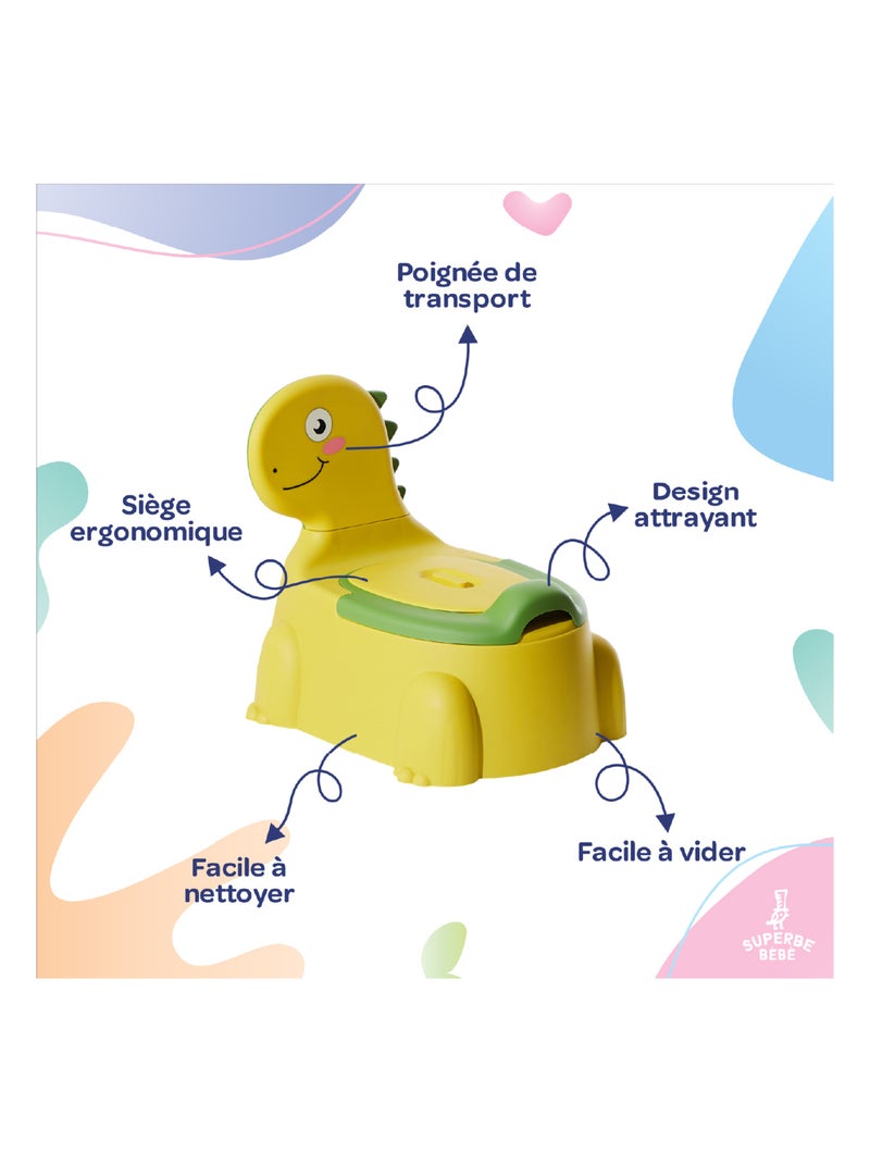 Orinal para bebés - DINO | SUPERBE BEBE Amarillo - Kiabi