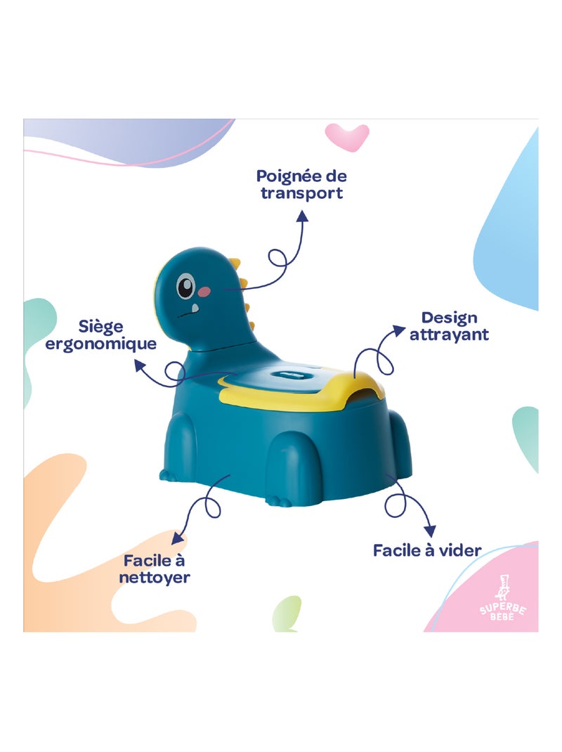 Orinal para bebés - DINO | SUPERBE BEBE Azul - Kiabi