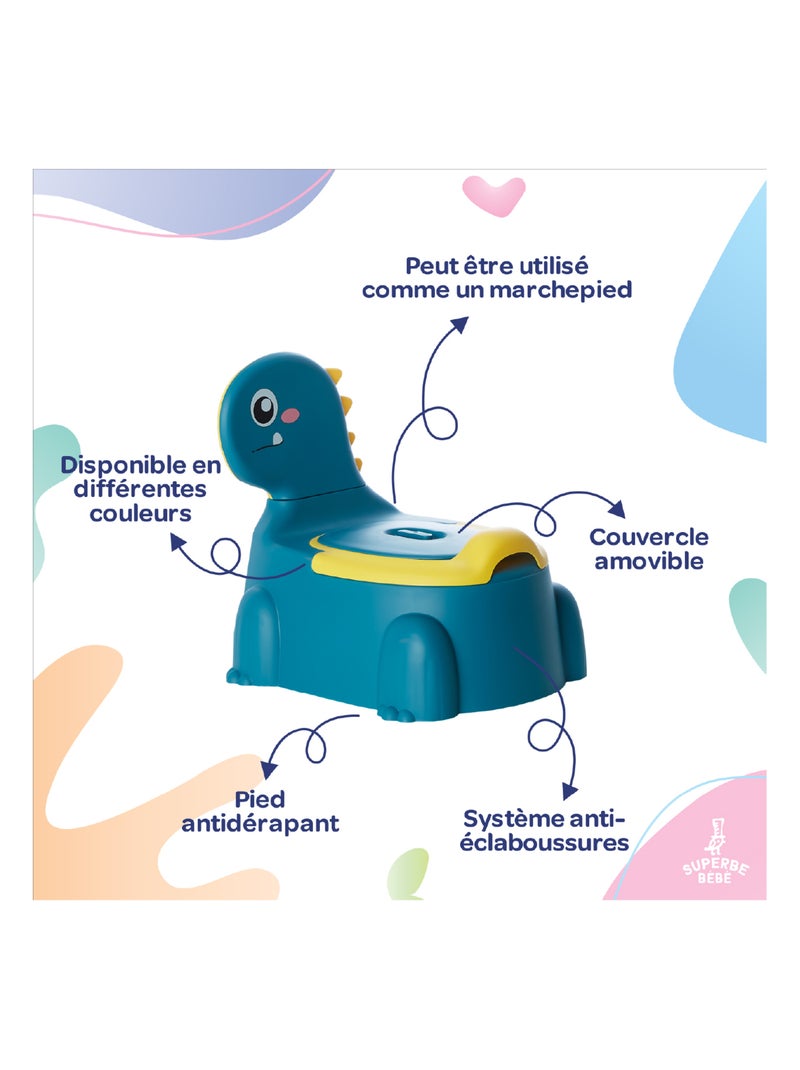 Orinal para bebés - DINO | SUPERBE BEBE Azul - Kiabi