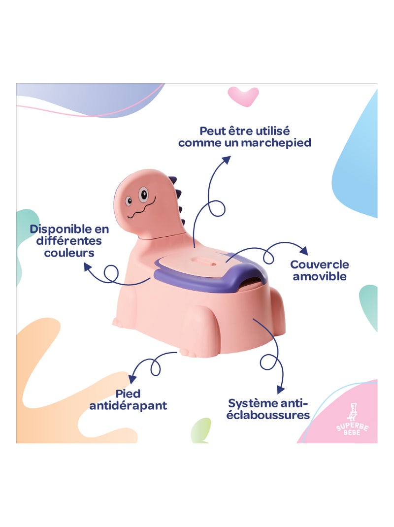 Orinal para bebés - DINO | SUPERBE BEBE Naranja - Kiabi