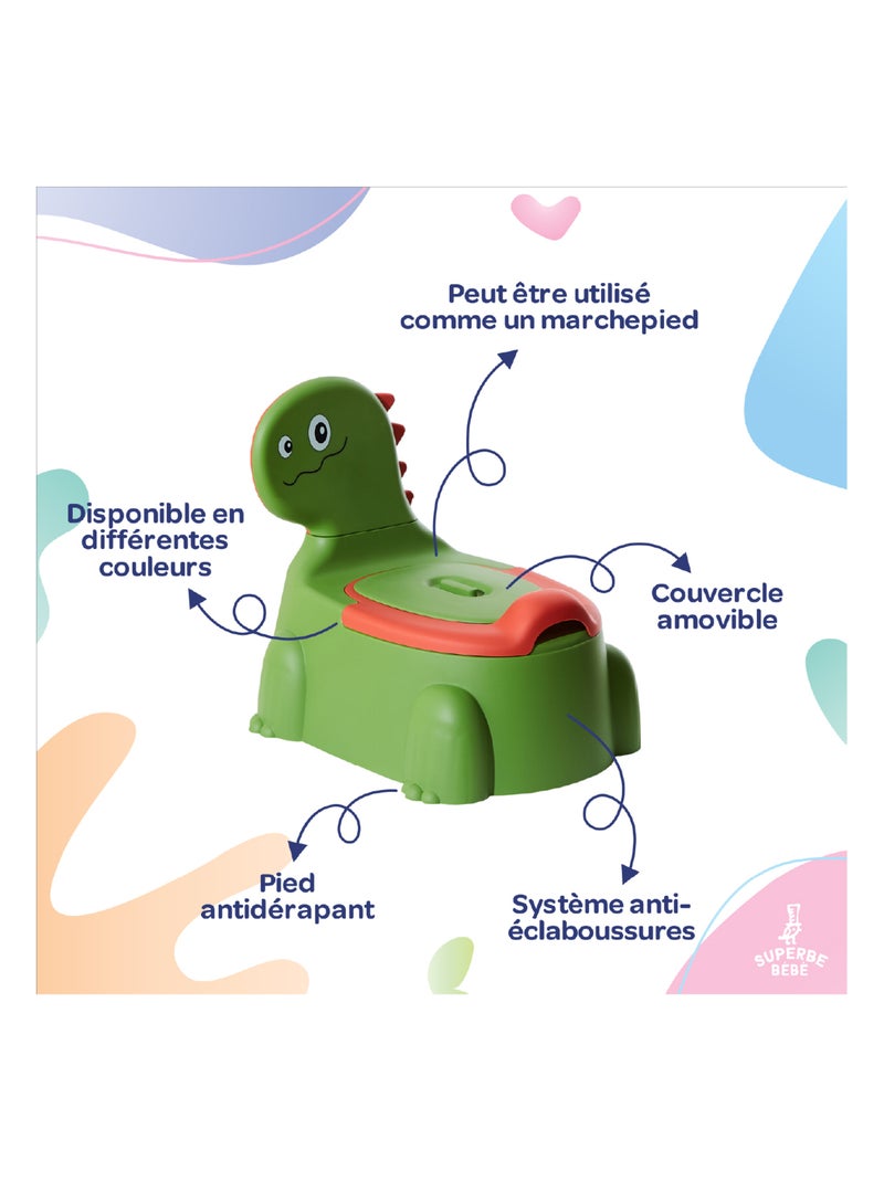 Orinal para bebés - DINO | SUPERBE BEBE Rosa - Kiabi