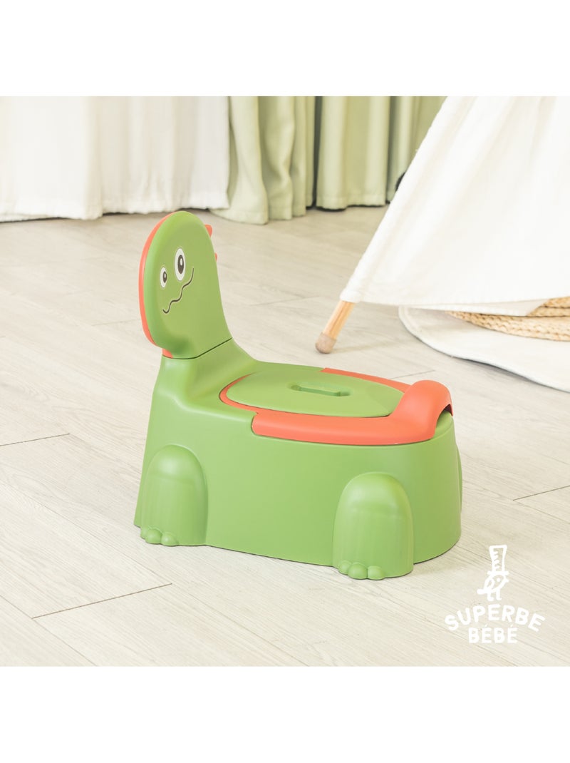 Orinal para bebés - DINO | SUPERBE BEBE Verde/Naranja - Kiabi