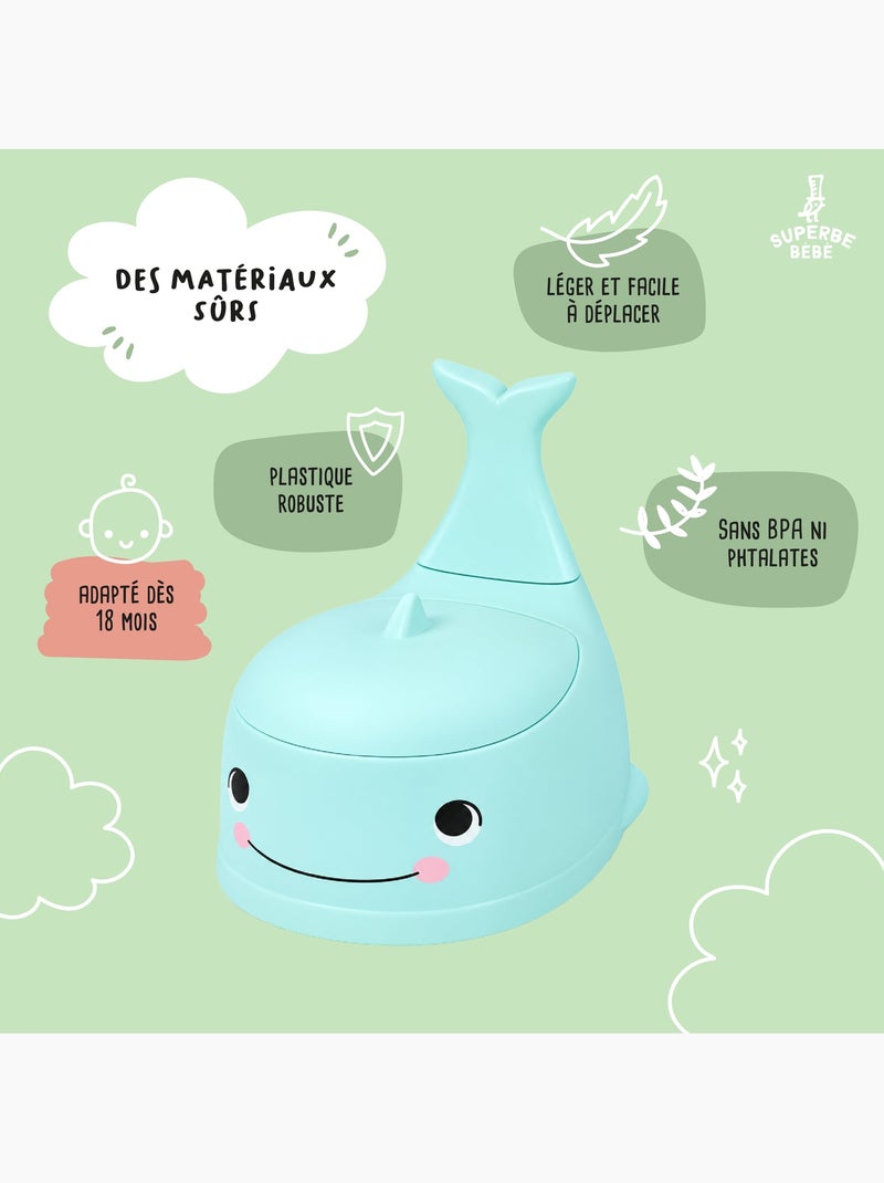 Orinal para bebés - Whalinou | SUPERBE BEBE Azul - Kiabi