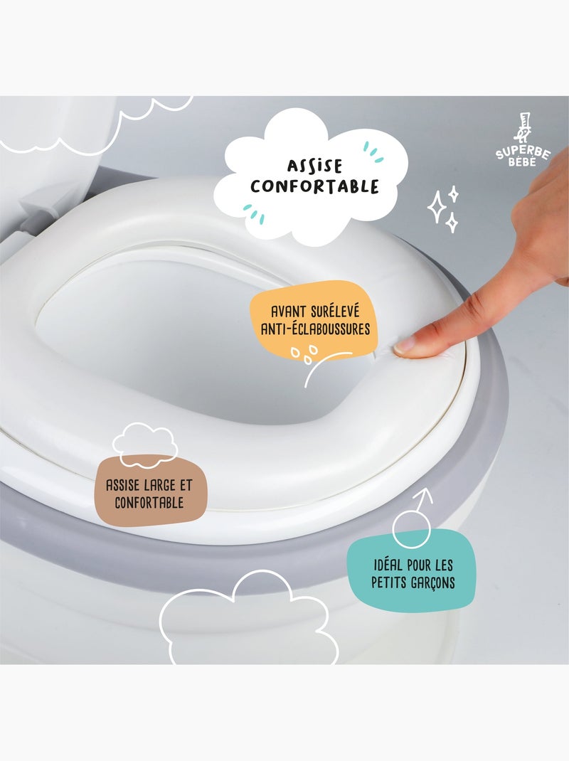 Orinal realista para aprender a ir al baño, con sonido | SUPERBE BEBE Marrón - Kiabi