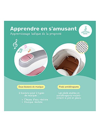 Orinal realista para aprender a ir al baño, con sonido | SUPERBE BEBE