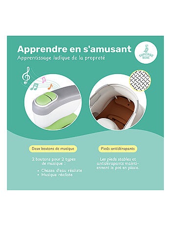 Orinal realista para aprender a ir al baño, con sonido | SUPERBE BEBE