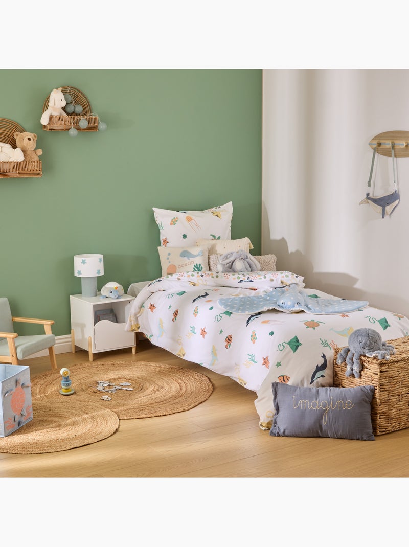 Orta coton 140x200 cm juego de cama infantil animales marinos Azul - Kiabi
