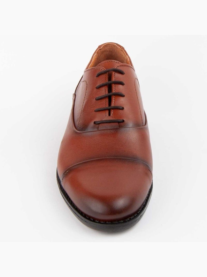 Oxford Casual Cuero Purapiel Marrón - Kiabi