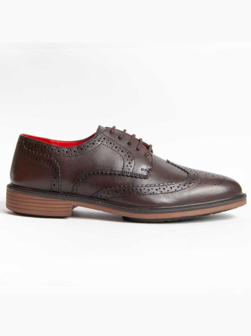 Oxford Casual Cuero Purapiel Marrón - Kiabi