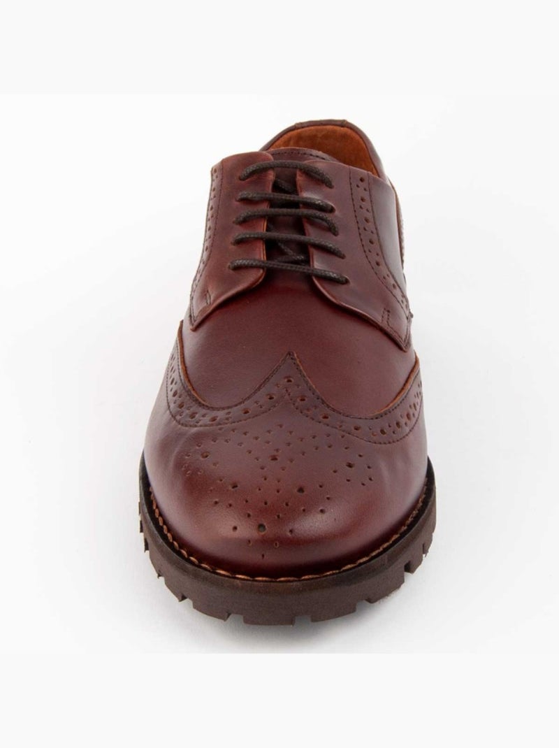 Oxford Casual Cuero Purapiel Marrón - Kiabi