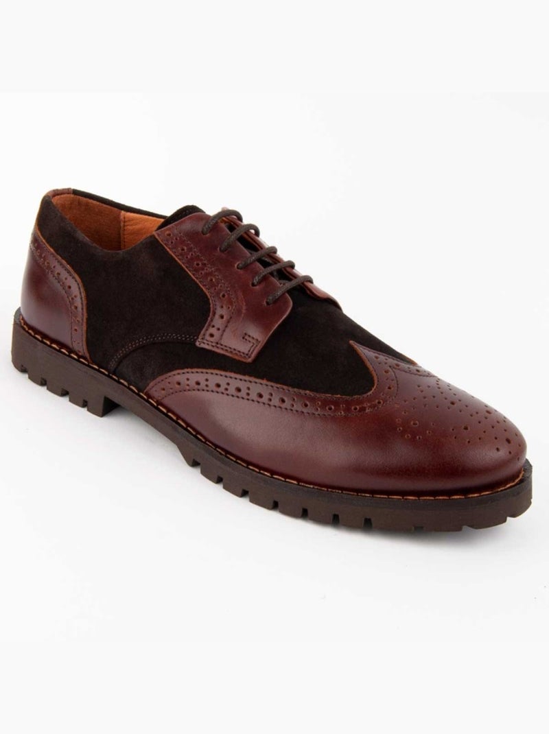 Oxford Casual Cuero Purapiel Marrón - Kiabi