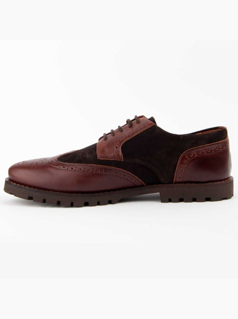 Oxford Casual Cuero Purapiel Marrón - Kiabi