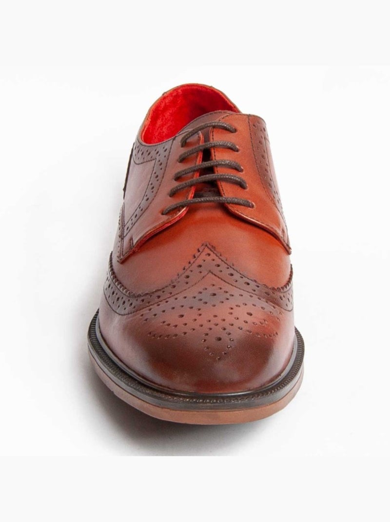 Oxford Casual Cuero Purapiel Marrón - Kiabi