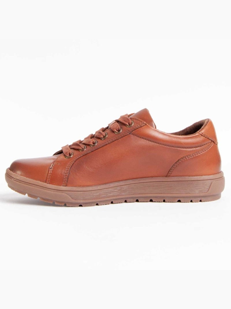 Oxford Casual Cuero Purapiel Marrón - Kiabi