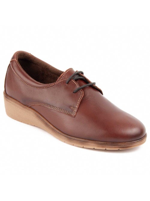 Oxford Cuña Cuero Purapiel - Kiabi