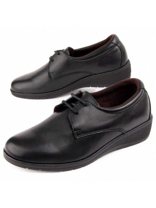Oxford Cuña Cuero Purapiel - Kiabi