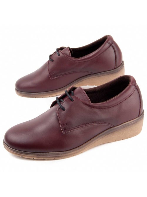 Oxford Cuña Cuero Purapiel - Kiabi