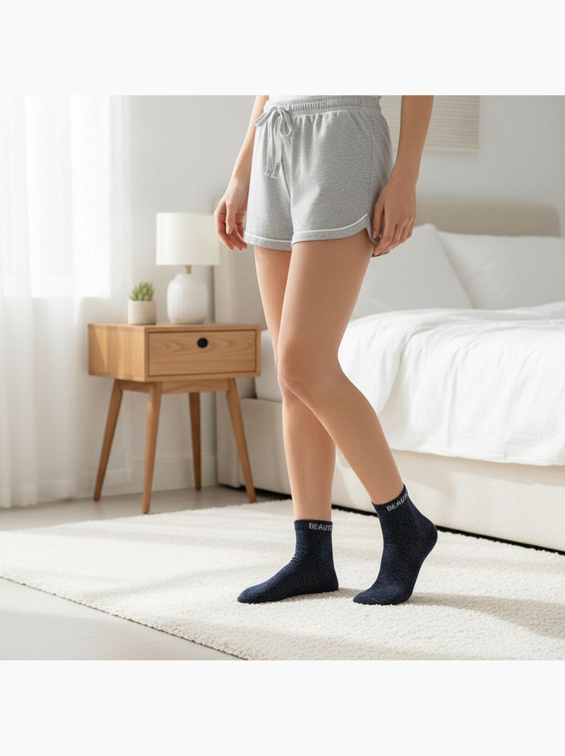 OZABI Calcetines de mujer con lentejuelas Calcetines cortos Azul marino - Kiabi