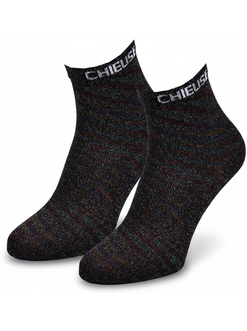 OZABI Calcetines de mujer con lentejuelas Calcetines cortos Negro - Kiabi