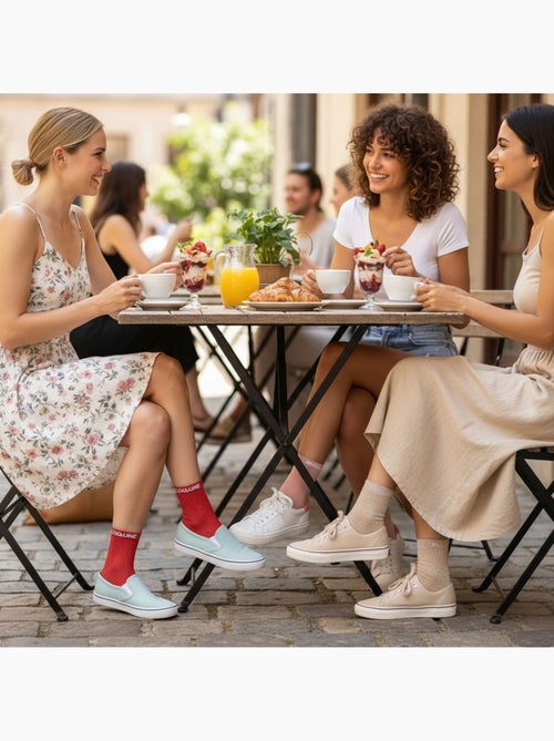 OZABI Calcetines de mujer con lentejuelas Calcetines cortos Pack de 4 pares - Kiabi