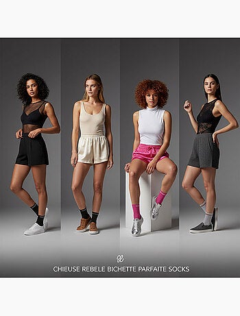 OZABI Calcetines de mujer con lentejuelas Calcetines cortos Pack de 8 pares