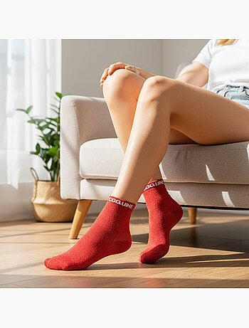 OZABI Calcetines de mujer con lentejuelas Calcetines cortos