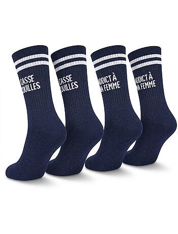 OZABI Calcetines para hombre con mensajes divertidos, paquete de 2 pares