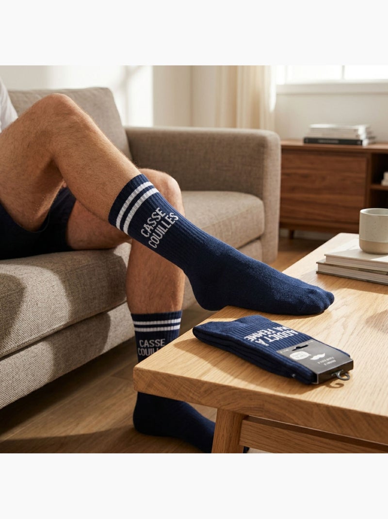 OZABI Calcetines para hombre con mensajes divertidos, paquete de 2 pares Azul Azul - Kiabi