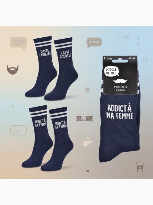 OZABI Calcetines para hombre con mensajes divertidos, paquete de 2 pares - Kiabi OZABI Calcetines para hombre con mensajes divertidos, paquete de 2 pares - Kiabi