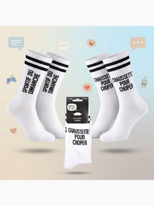 OZABI Calcetines para hombre con mensajes divertidos, paquete de 2 pares - Kiabi