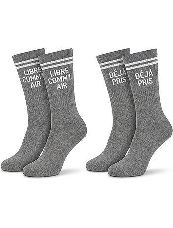 OZABI Calcetines para hombre con mensajes divertidos, paquete de 2 pares